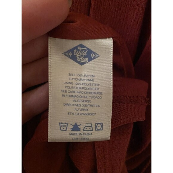 Sadi Roberson Dress/Tunic Top. Coldshoulder Boho Red Sz.M - Picture 5 of 5